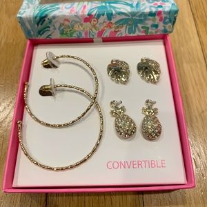 Lilly Pulitzer Convertible Hoop Earring Set